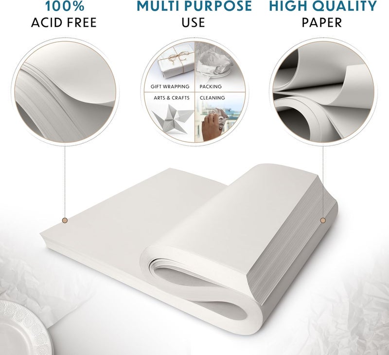 Alitte Packing Paper Sheets for Moving - 640 Sheets, Blank Newsprint Paper Sheets for Wrapping, Shipping, Arts & Crafts - Bulk Protective for Box Filler, Cushioning & Protecting Fragile Items - 12x17 - Image 2